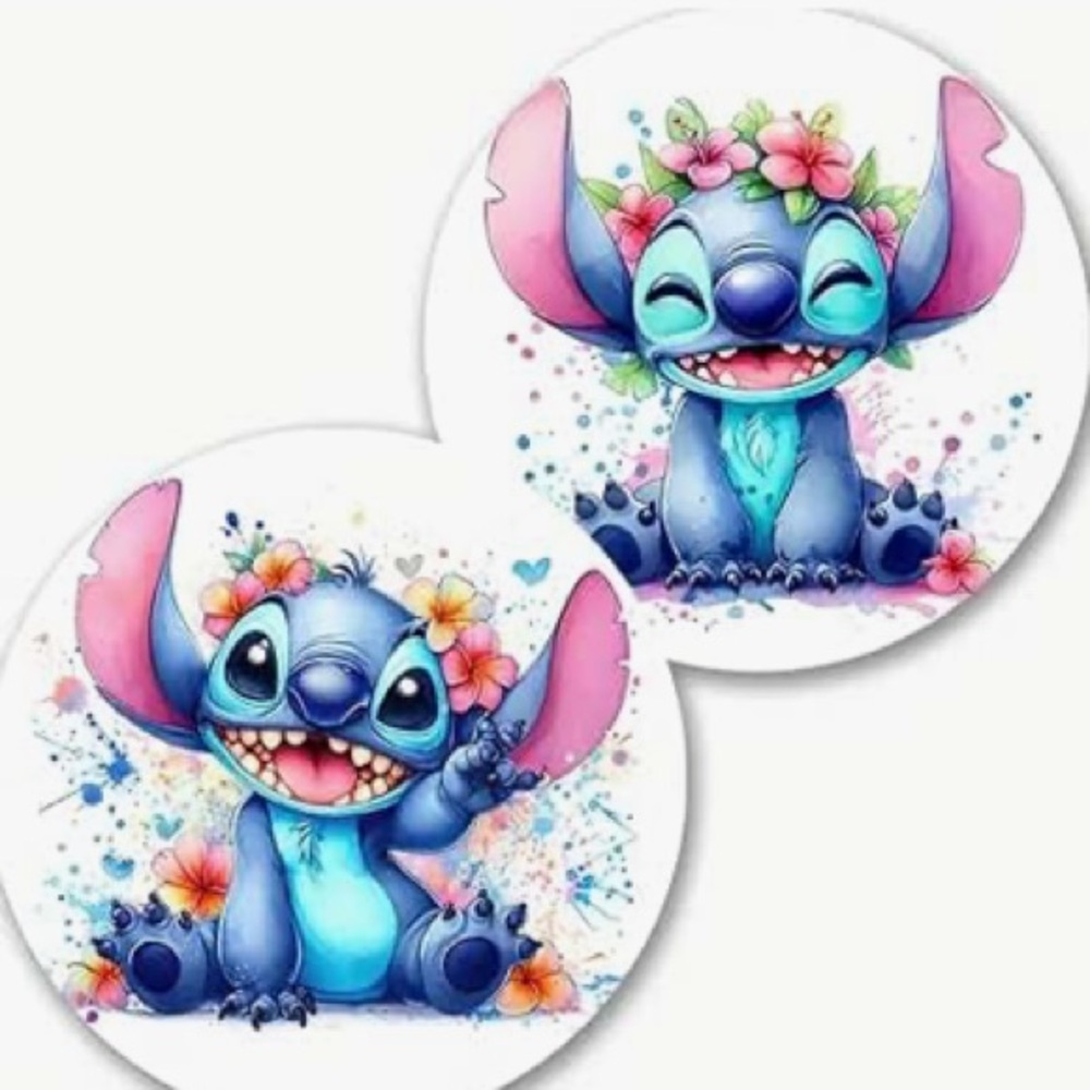 Disney Blue Stitch coaster   1 set